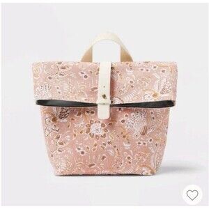 Threshold Pink Rose Paisley Floral Printed Roll Top Styled Lunch Bag